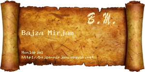 Bajza Mirjam névjegykártya